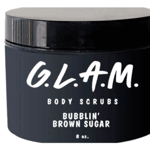 G.L.A.M. Body Scrub, Bubblin’ Brown Sugar (8 oz)